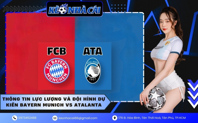 Thông tin lực lượng và đội hình dự kiến Bayern Munich vs Atalanta